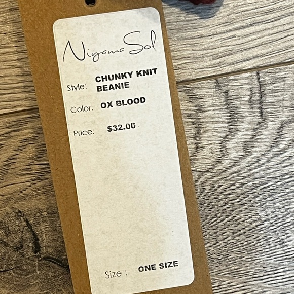 Niyama Sol Red Knit Beanie - Picture 2 of 3